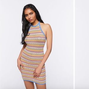 Ornate Halter Mini Dress (Swim Coverup)